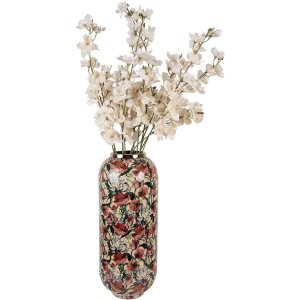 Clayre & Eef 66393 Decoratieve Vaas Ø 21x50 cm Beige Roze