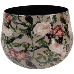 Clayre & Eef 66395 Bloempot Ø 13x10 cm Grijs Roze