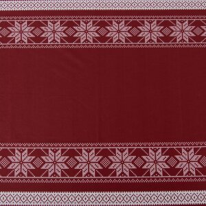 Clayre & Eef KT003.002 Tafelkleed 140x220 cm rood-wit geblokkeerd