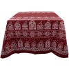 Clayre & Eef KT003.002 Tafelkleed 140x220 cm rood-wit geblokkeerd