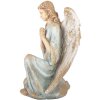 Clayre & Eef Decoratie Engel 34x36x55 cm Beige-Blauw