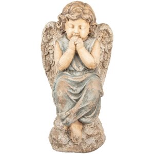 Clayre & Eef Decoratie Engel 32x23x56 cm Beige Grijs