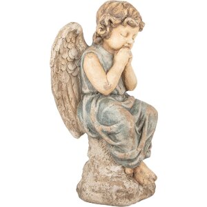 Clayre & Eef Decoratie Engel 32x23x56 cm Beige Grijs