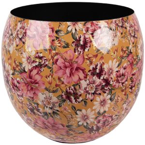 Clayre & Eef 66387 Decoratieve vaas Ø 28x25 cm Geel-Roze