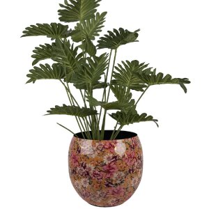 Clayre & Eef 66387 Decoratieve vaas Ø 28x25 cm Geel-Roze