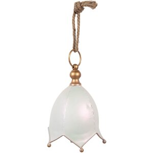 Clayre & Eef 6Y5924M Decoratieve Deurbel Wit Goud 16x22 cm