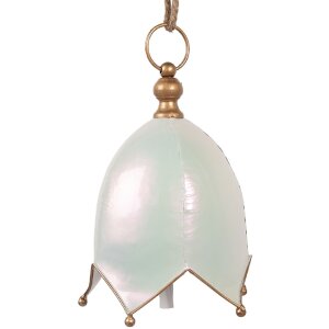 Clayre & Eef 6Y5924M Decoratieve Deurbel Wit Goud 16x22 cm