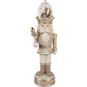 Clayre & Eef Decoratieve Notenkraker met LED 14x14x49 cm