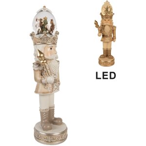 Clayre & Eef Decoratieve Notenkraker met LED 14x14x49 cm