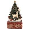 Clayre & Eef Muziekdoos Kerstboom Ø 11x19 cm