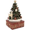 Clayre & Eef Muziekdoos Kerstboom Ø 11x19 cm
