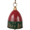 Clayre & Eef Decoratieve Deurbel Rood Groen Ø 26x38 cm