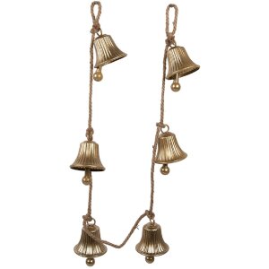 Clayre & Eef 6Y5911 Decoratieve Bel Goudkleurig 9x9x135 cm