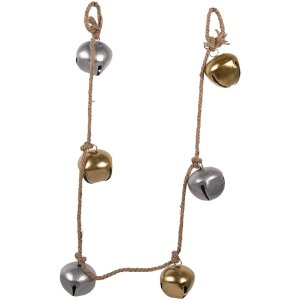 Clayre & Eef 6Y5912 Decoratieve Bel 8x8x135 cm Goud Zilver