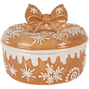 Clayre & Eef 6CE2226 Voorraadpot met deksel 20x13 cm Keramiek
