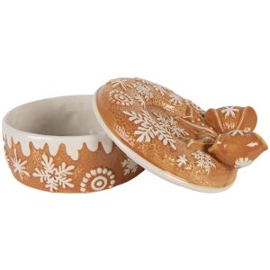 Clayre & Eef 6CE2226 Voorraadpot met deksel 20x13 cm Keramiek