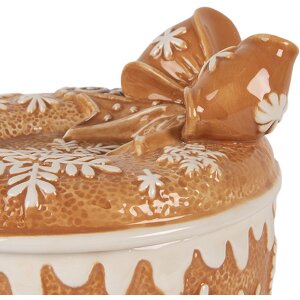 Clayre & Eef 6CE2226 Voorraadpot met deksel 20x13 cm Keramiek