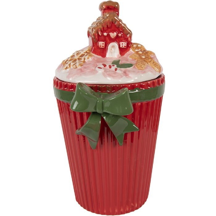 Clayre & Eef 6CE2227 Voorraadpot met deksel 16x14x27 cm