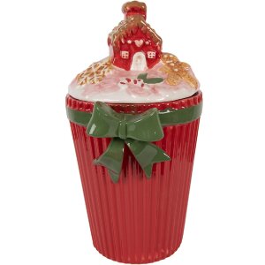 Clayre & Eef 6CE2227 Voorraadpot met deksel 16x14x27 cm