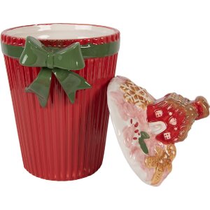 Clayre & Eef 6CE2227 Voorraadpot met deksel 16x14x27 cm