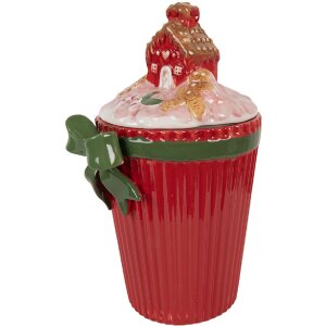 Clayre & Eef 6CE2227 Voorraadpot met deksel 16x14x27 cm