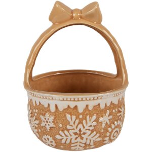 Clayre & Eef Mand Ø 15x21 cm Bruin-Beige Keramiek