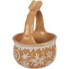 Clayre & Eef Mand Ø 15x21 cm Bruin-Beige Keramiek