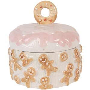 Clayre & Eef 6CE2232 Voorraadpot met deksel 18x18 cm Keramiek