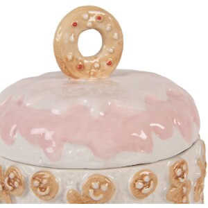 Clayre & Eef 6CE2232 Voorraadpot met deksel 18x18 cm Keramiek