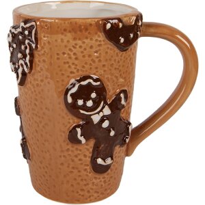 Clayre & Eef Beker 14x10x15 cm 575ml Bruin Beige...