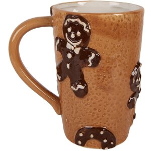 Clayre & Eef Beker 14x10x15 cm 575ml Bruin Beige Keramiek