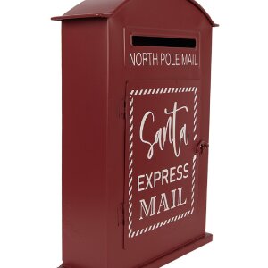 Clayre & Eef 6Y5915 Brievenbus 23x8x34 cm Rood Wit