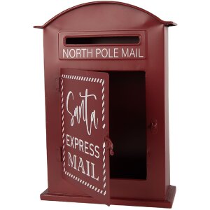 Clayre & Eef 6Y5915 Brievenbus 23x8x34 cm Rood Wit