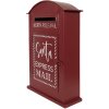 Clayre & Eef 6Y5915 Brievenbus 23x8x34 cm Rood Wit