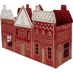 Clayre & Eef 6Y5919 Kerzenhalter 38x13x25 cm rood-wit...
