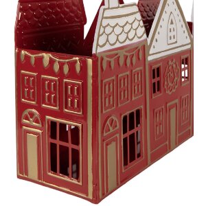 Clayre & Eef 6Y5919 Kerzenhalter 38x13x25 cm rood-wit ijzer