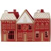 Clayre & Eef 6Y5919 Kerzenhalter 38x13x25 cm rood-wit ijzer