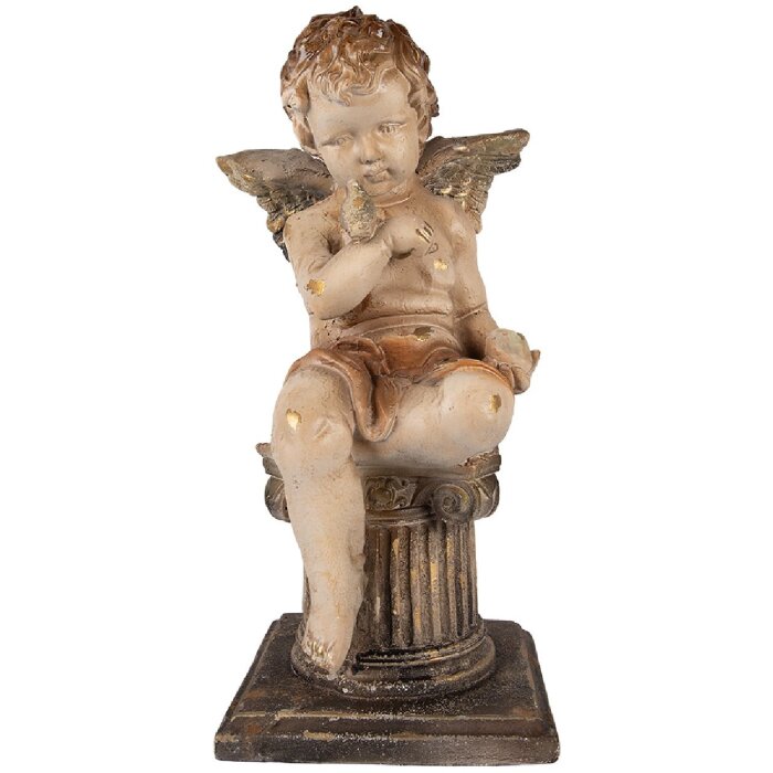 Clayre & Eef Decoratie Engel 30x30x60 cm Beige