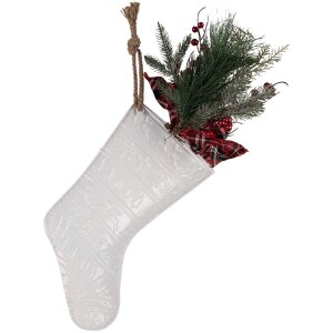 Clayre & Eef Decoratieve Kerstsok 25x6x62 cm