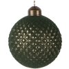 Clayre & Eef 6GL5126 Kerstbal Ø 8x9 cm Groen