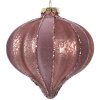 Clayre & Eef 6GL5157 Kerstbal Roze 10x10 cm