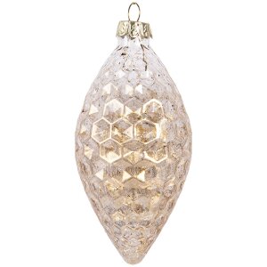 Clayre & Eef 6GL5166 Kerstbal Ø 6x12 cm...