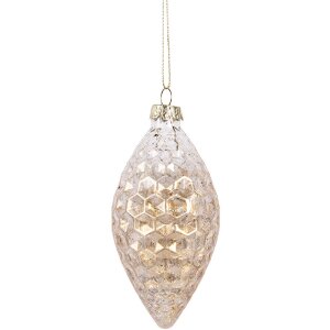 Clayre & Eef 6GL5166 Kerstbal Ø 6x12 cm...