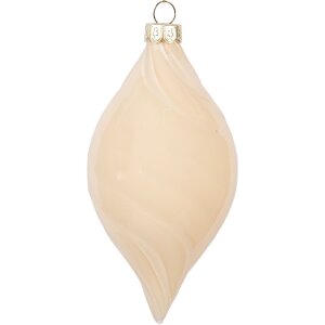 Clayre & Eef 6GL5169 Kerstbal Beige Ø 7x13 cm