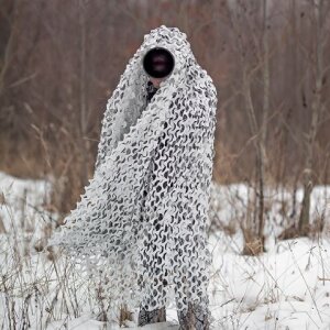 Buteo Photo Gear 3D Bladeren Camouflage Net Sneeuw 1,5x3 m