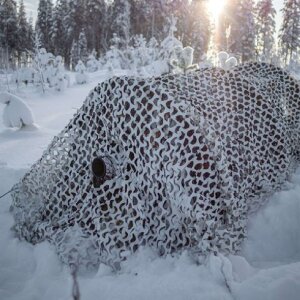 Buteo Photo Gear 3D-Bladeren Camouflagenet Sneeuw 2,4x3 m