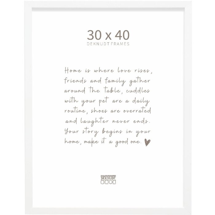 Deknudt Houten Fotolijst S243K1 wit 30x40 cm