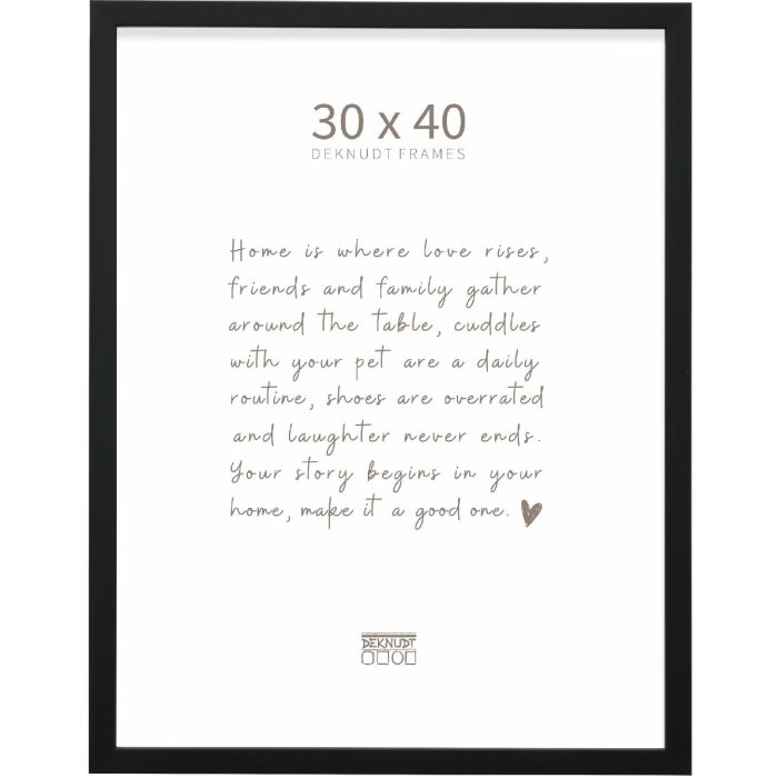 Deknudt Houten Fotolijst S243D Zwarte 30x40 cm