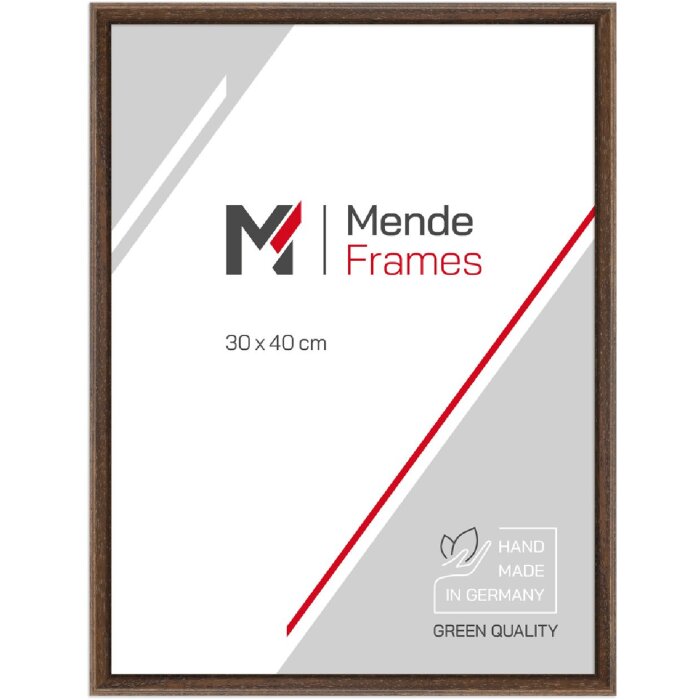 MendeFrames Houten Foto-lijst H011 bruin 20x60 cm met museumglas