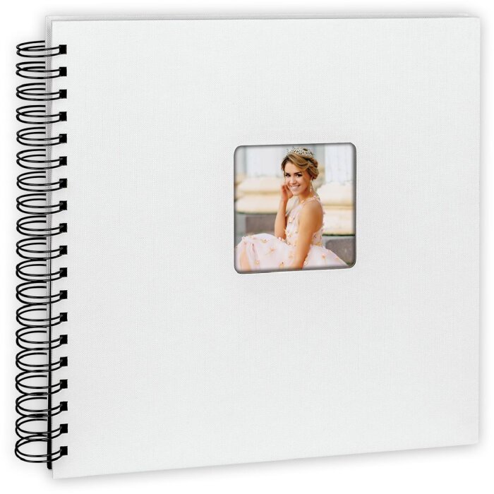 ZEP Spiralalbum Misty Wit 31x31 cm – 50 zwarte fotokartonbladen